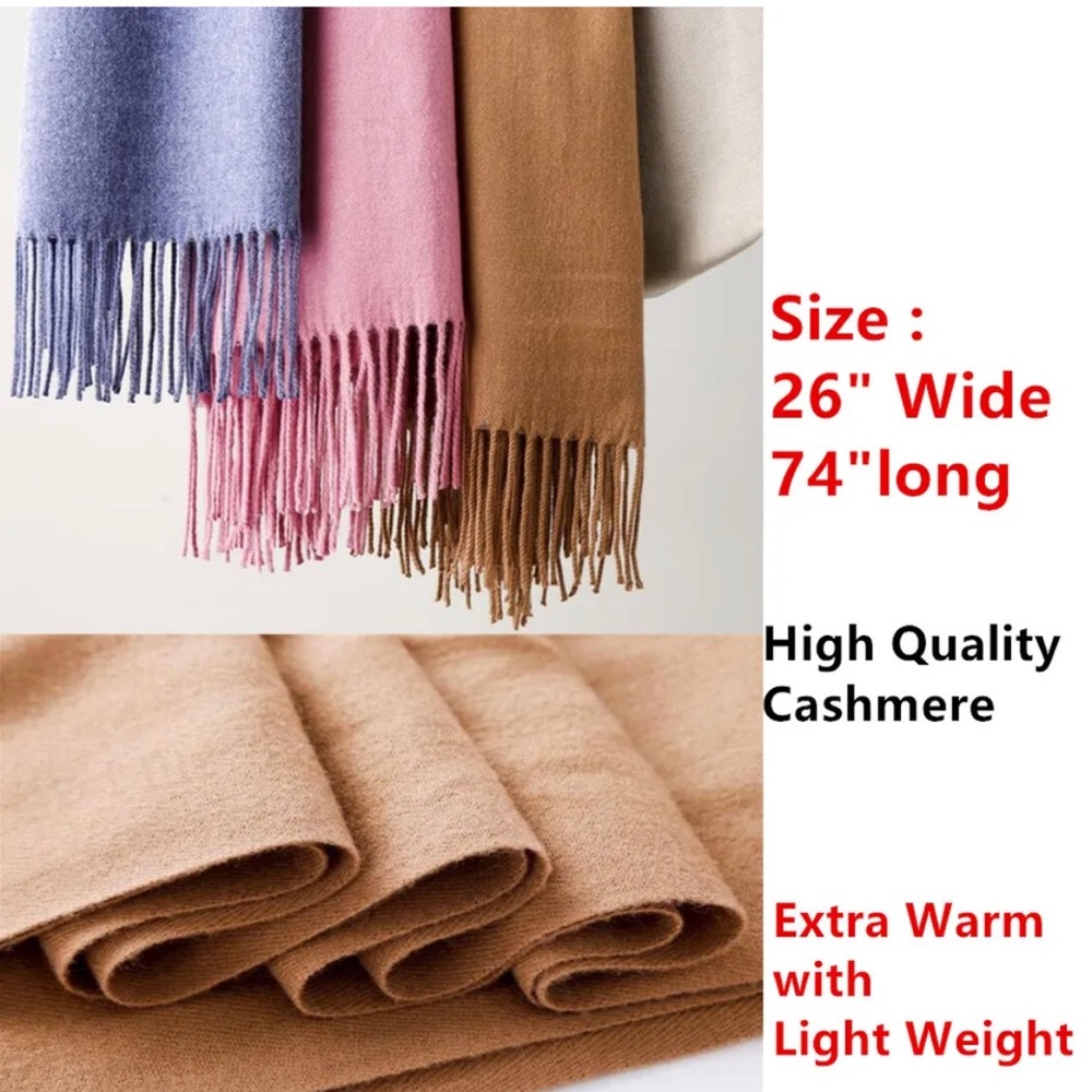 One left in stock New Cashmere Camel Pashmina - Picture 3 of 6